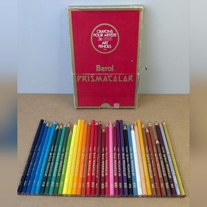 Vintage Berol Prosmacolor Colored Pencils In Box, 36 Count